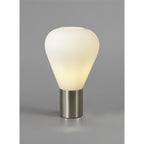 NL84659 Olivia Narrow Table Lamp Satin Nickel/Opal Glass