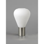 NL84659 Olivia Narrow Table Lamp Satin Nickel/Opal Glass