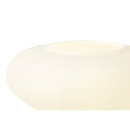 NL84669 Olivia Wide Table Lamp Satin Nickel/Opal Glass