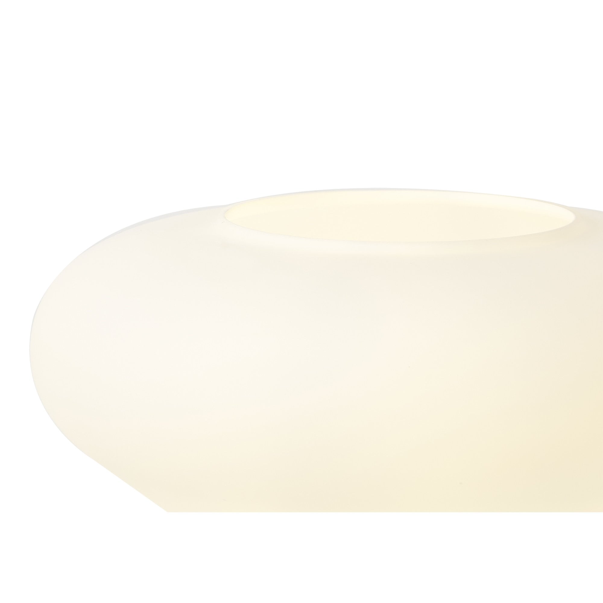 NL84669 Olivia Wide Table Lamp Satin Nickel/Opal Glass