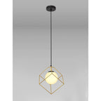 NL84839 Helma Single Pendant Adjustable Matt Black/Painted Gold