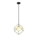 NL84839 Helma Single Pendant Adjustable Matt Black/Painted Gold