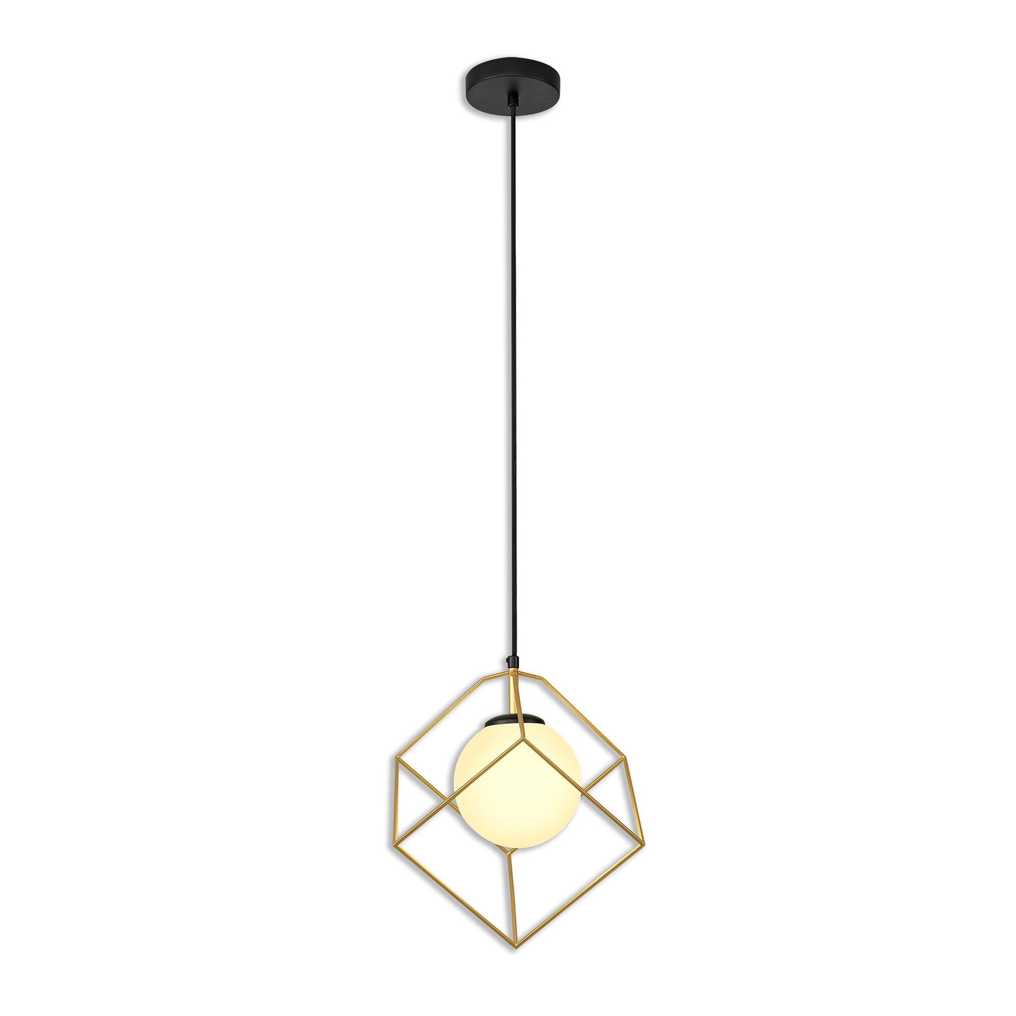 NL84839 Helma Single Pendant Adjustable Matt Black/Painted Gold