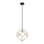 NL84839 Helma Single Pendant Adjustable Matt Black/Painted Gold