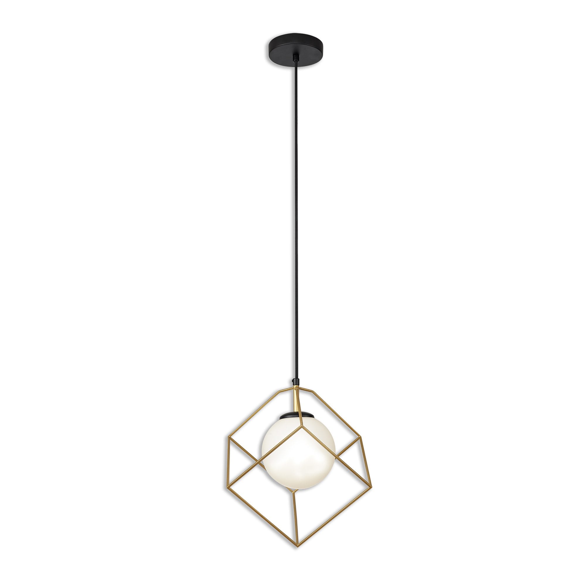NL84839 Helma Single Pendant Adjustable Matt Black/Painted Gold