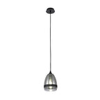 NL84849 Kane Pendant 15cm Cone Matt Black & Smoke