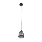 NL84849 Kane Pendant 15cm Cone Matt Black & Smoke
