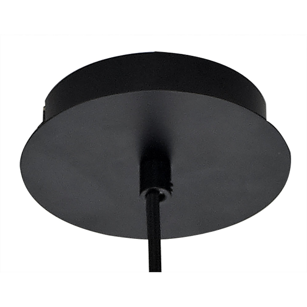 NL84859 Kane Pendant 20cm Cone Matt Black & Smoke