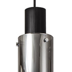 NL84899 Blade Slim Round Pendant 3 Light Adjustable Black/Smoke Fade Glass
