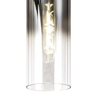 NL84969 Tokyo Slim Linear Pendant 7 Light Adjustable Black/Smoke Fade Glass