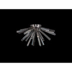 NL84989 Clover 6 Light Semi Flush Polished Nickel / Smoke Glass