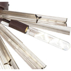 NL85009 Clover 6 Light Semi Flush Brown Oxide / Clear Glass