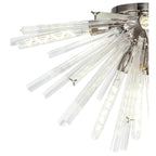 NL85039 Clover 8 Light Semi Flush Polished Nickel / Clear Glass