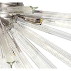 NL85039 Clover 8 Light Semi Flush Polished Nickel / Clear Glass