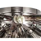 NL85049 Clover 8 Light Semi Flush Polished Nickel / Smoke Glass
