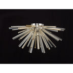 NL85059 Clover 8 Light Semi Flush Polished Nickel / Champagne Gold Glass