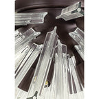 NL85069 Clover 8 Light Semi Flush Brown Oxide / Clear Glass