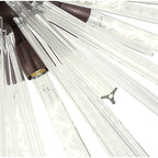 NL85069 Clover 8 Light Semi Flush Brown Oxide / Clear Glass