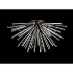 NL85069 Clover 8 Light Semi Flush Brown Oxide / Clear Glass