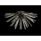 NL85079 Clover 8 Light Semi Flush Brown Oxide / Smoke Glass