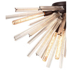 NL85089 Clover 8 Light Semi Flush Brown Oxide / Champagne Gold Glass