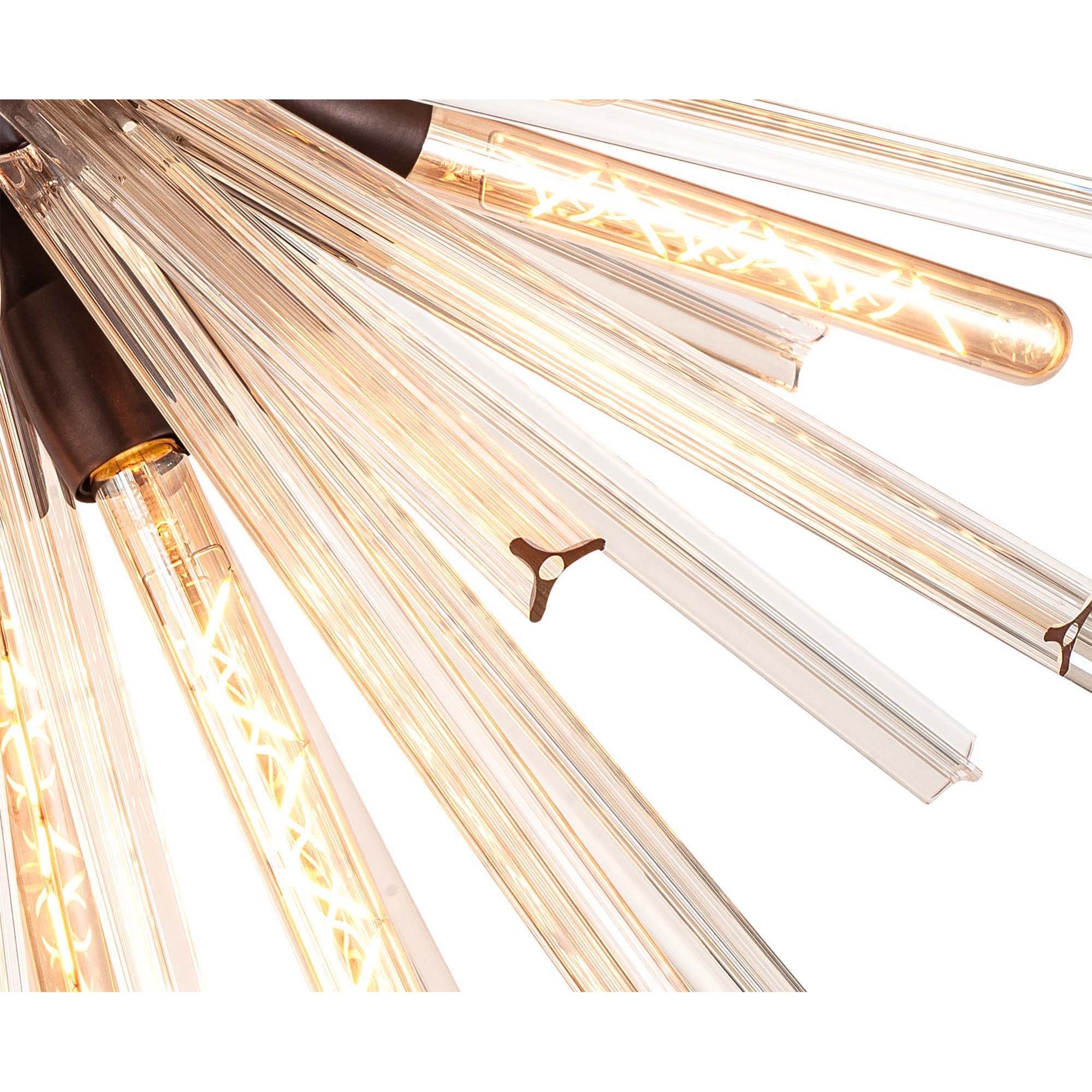 NL85089 Clover 8 Light Semi Flush Brown Oxide / Champagne Gold Glass