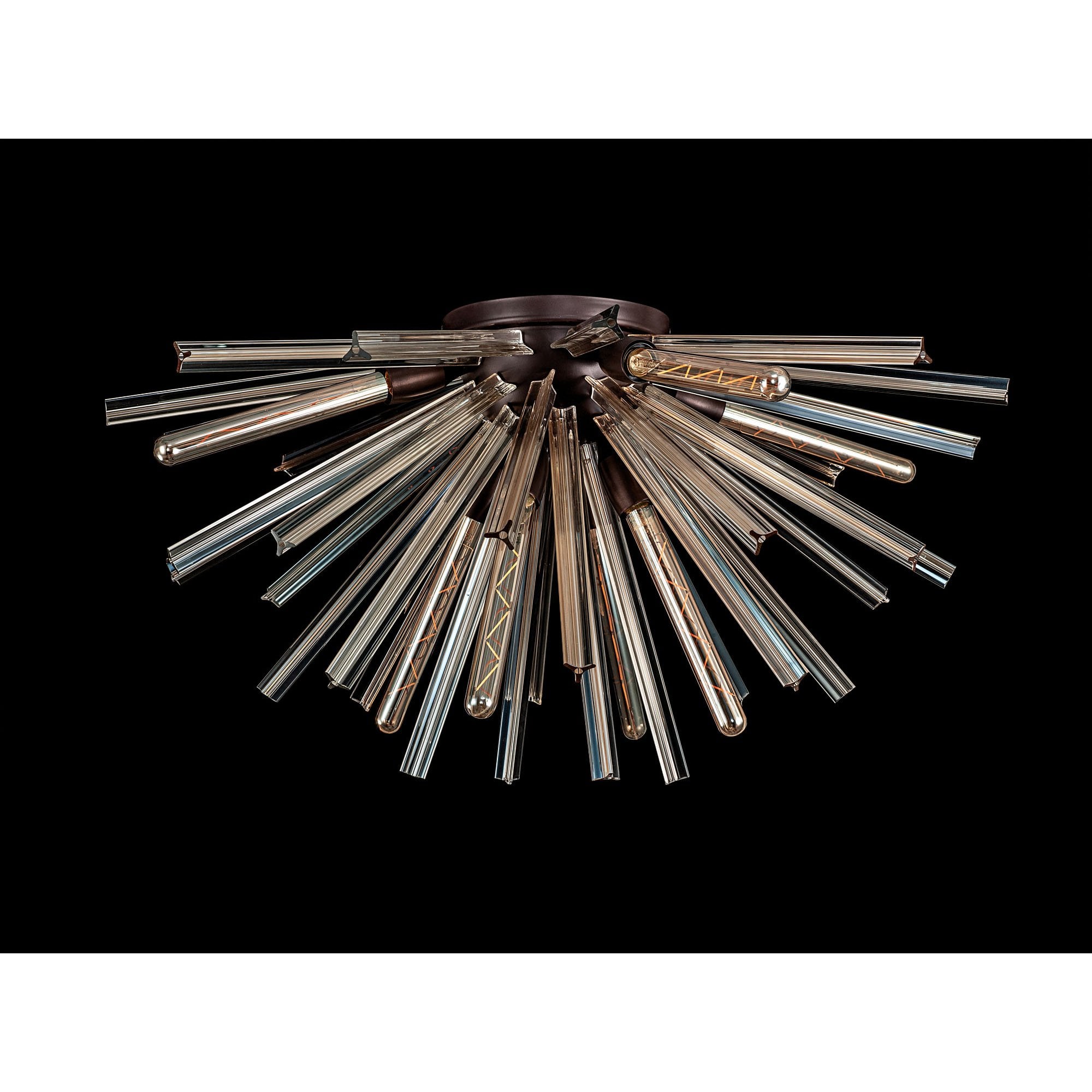 NL85089 Clover 8 Light Semi Flush Brown Oxide / Champagne Gold Glass