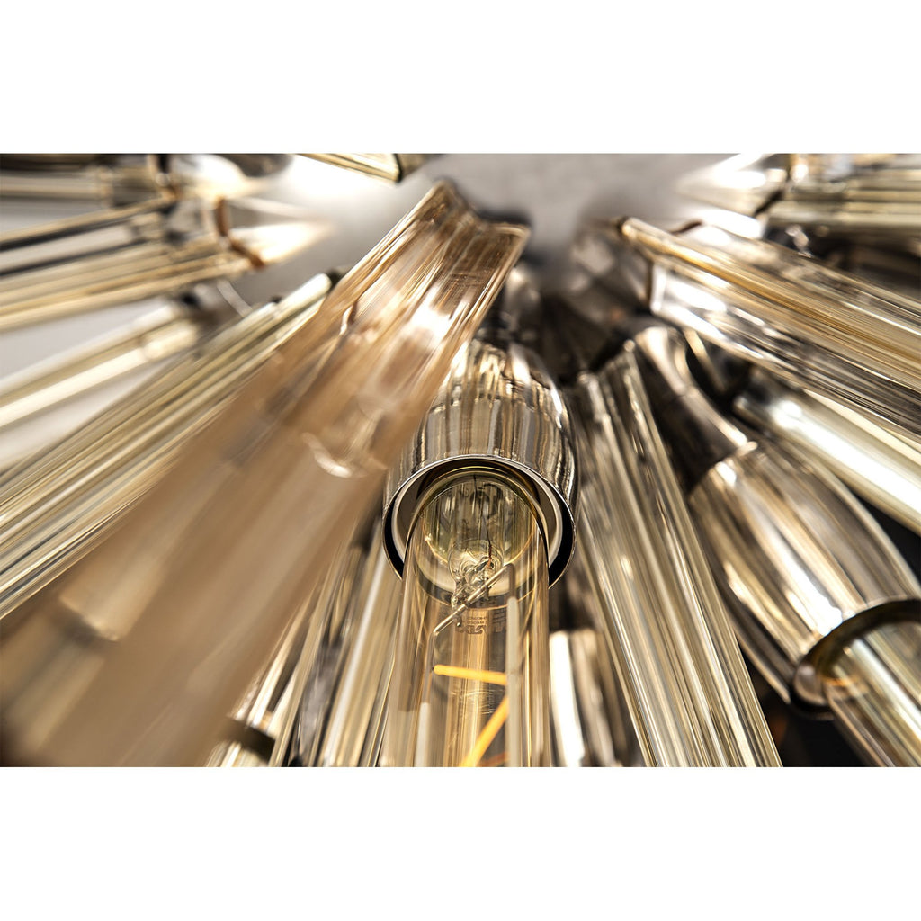 NL85089 Clover 8 Light Semi Flush Brown Oxide / Champagne Gold Glass