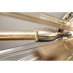 NL85089 Clover 8 Light Semi Flush Brown Oxide / Champagne Gold Glass