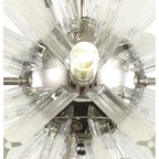 NL85099 Clover 10 Light Round Pendant Polished Nickel / Clear Glass