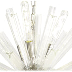 NL85099 Clover 10 Light Round Pendant Polished Nickel / Clear Glass