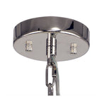 NL85119 Clover 10 Light Round Pendant Polished Nickel / Champagne Gold Glass