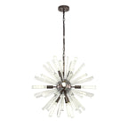 NL85129 Clover 10 Light Round Pendant Brown Oxide / Clear Glass