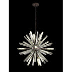 NL85129 Clover 10 Light Round Pendant Brown Oxide / Clear Glass