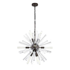 NL85129 Clover 10 Light Round Pendant Brown Oxide / Clear Glass
