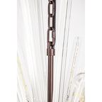 NL85129 Clover 10 Light Round Pendant Brown Oxide / Clear Glass