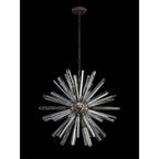NL85129 Clover 10 Light Round Pendant Brown Oxide / Clear Glass