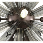 NL85139 Clover 10 Light Round Pendant Brown Oxide / Smoke Glass