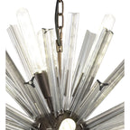 NL85139 Clover 10 Light Round Pendant Brown Oxide / Smoke Glass