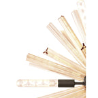 NL85149 Clover 10 Light Round Pendant Brown Oxide / Champagne Gold Glass