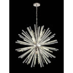 NL85159 Clover 16 Light Round Pendant Polished Nickel / Clear Glass