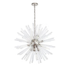 NL85159 Clover 16 Light Round Pendant Polished Nickel / Clear Glass