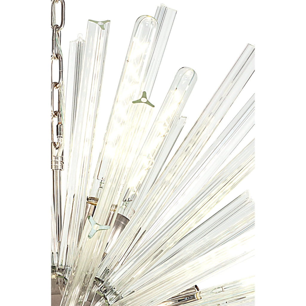 NL85159 Clover 16 Light Round Pendant Polished Nickel / Clear Glass