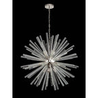 NL85159 Clover 16 Light Round Pendant Polished Nickel / Clear Glass