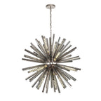 NL85169 Clover 16 Light Round Pendant Polished Nickel / Smoke Glass
