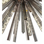 NL85169 Clover 16 Light Round Pendant Polished Nickel / Smoke Glass