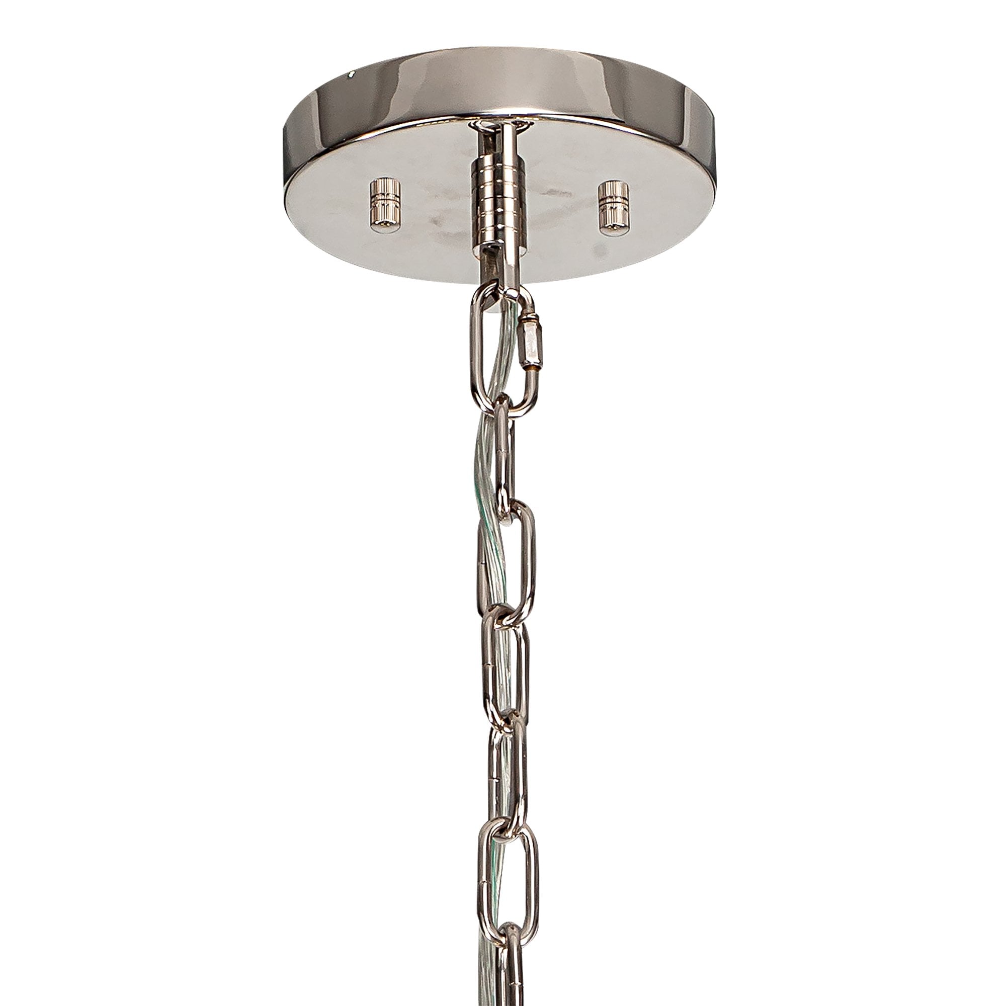 NL85169 Clover 16 Light Round Pendant Polished Nickel / Smoke Glass