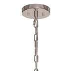 NL85179 Clover 16 Light Round Pendant Polished Nickel / Champagne Gold Glass