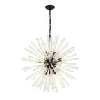 NL85189 Clover 16 Light Round Pendant Brown Oxide / Clear Glass