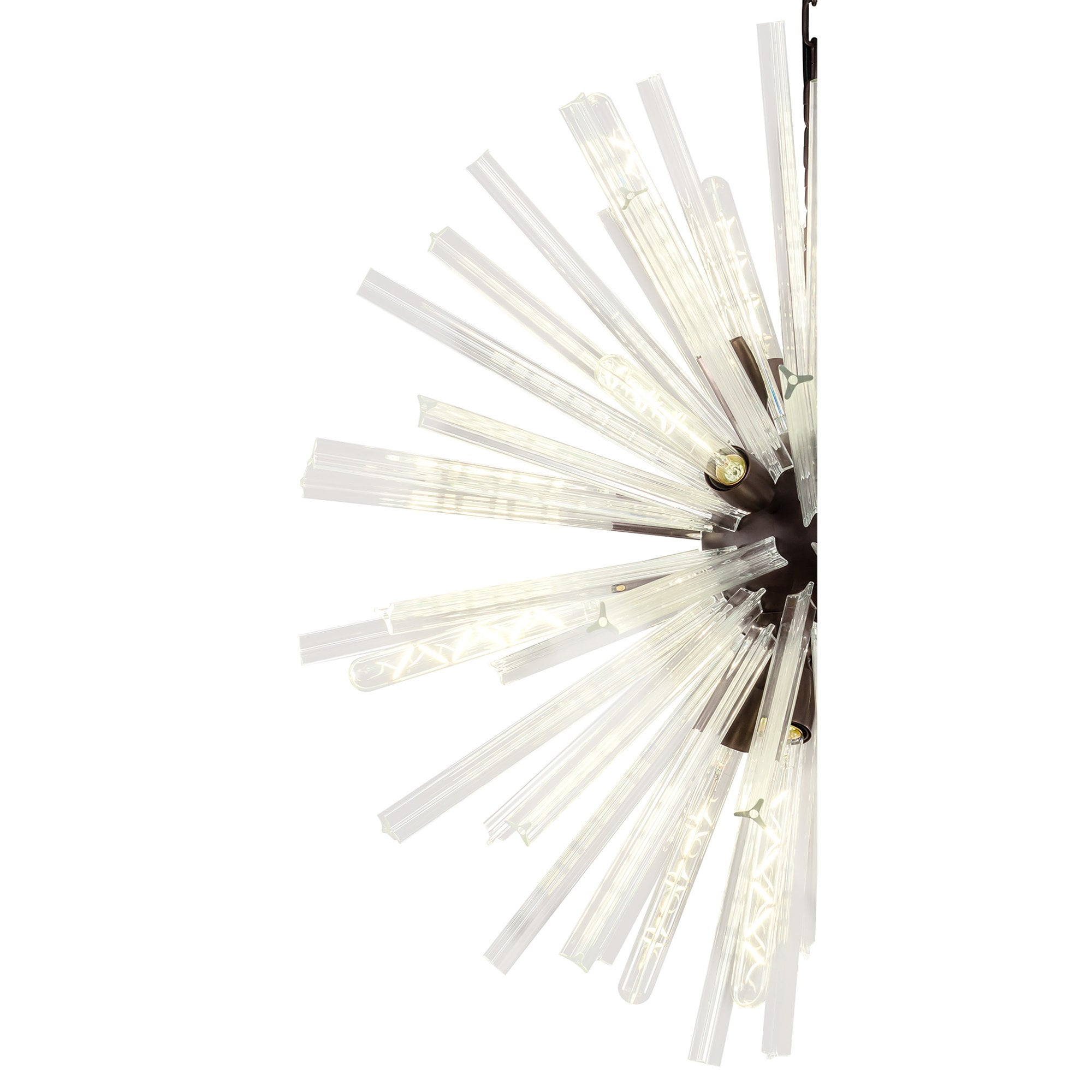 NL85189 Clover 16 Light Round Pendant Brown Oxide / Clear Glass